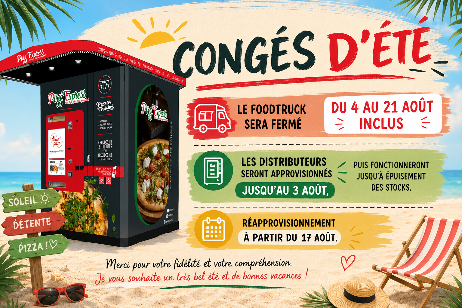☀️ Congés d'été ☀️